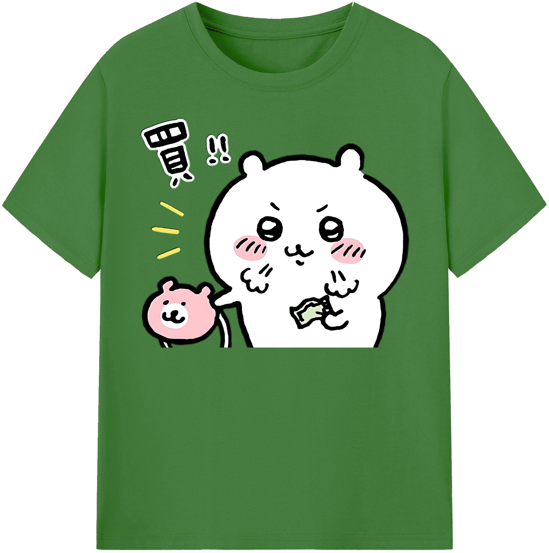 （画像用） ちいかわ ちいかわ Chii-kawa chiikawa レディースカジュアルプリントTシャツ（綿100％）